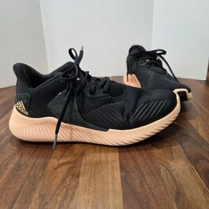 Adidas Womans Alphabounce R2.0 Black Glo Orange Athletic Shoes 7.5